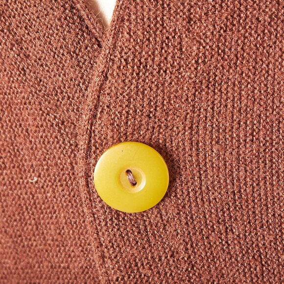 1960s Brown Springfoot Cardigan Sweater - Picture 11 of 11